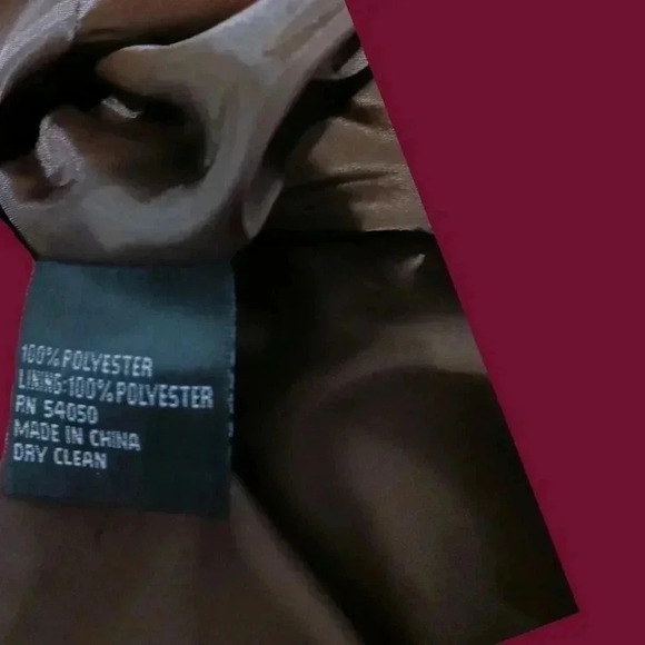 Kasper sheen blazer tan & brown blazer style safari size 2P - Picture 9 of 12